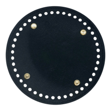 Денце для кошика, сумки зі шкірозамінника, чорне, круглое.