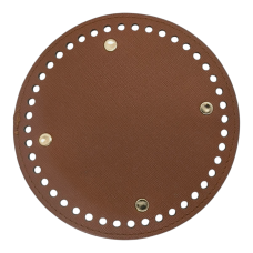 Денце для кошика, сумки зі шкірозамінника, теракотове, кругле.