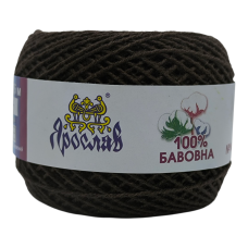 Пряжа бавовняна Ярослав 175 м. Колір: коричневая