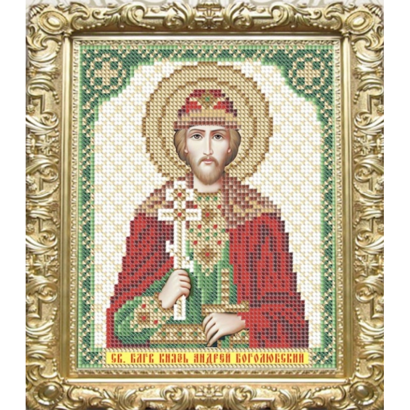 Схема для вишивання бісером ікони. Святий Андрей Боголюбский
