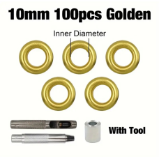 Набір для встановлення люверсів 10-15 мм із золотистими люверсами