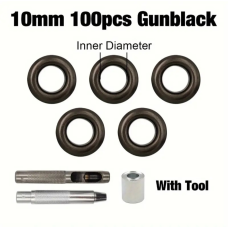 Набір для встановлення люверсів 10-15 мм із чорними люверсами