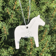 Гіпсова заготівка для новорічної іграшки, Кінь, Символ року.