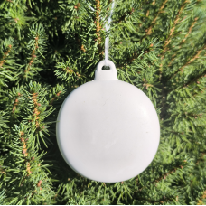 Гіпсова фігурка (барильєф) для розмальовування. Новорічна іграшка, Кулька.