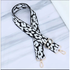 Ручка-шлейка для сумок 140 см. Чорно-біла