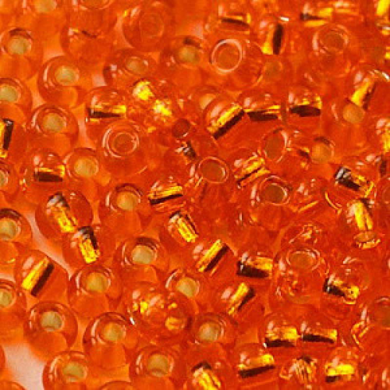 Бісер блискучий глянцвий оранжевий 10 г, No10