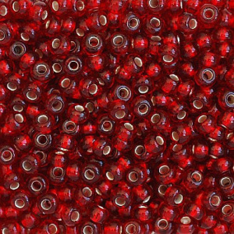Бісер блискучий, глянсовий, червоний темний10 г, No10