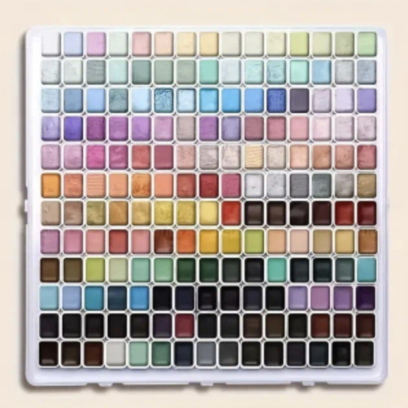 Акварельні фарби з перломутром 180 кольорів.