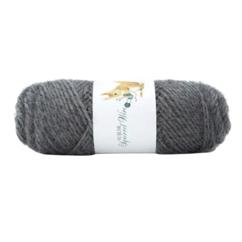 Пряжа акриловая. Сіра. Білка.