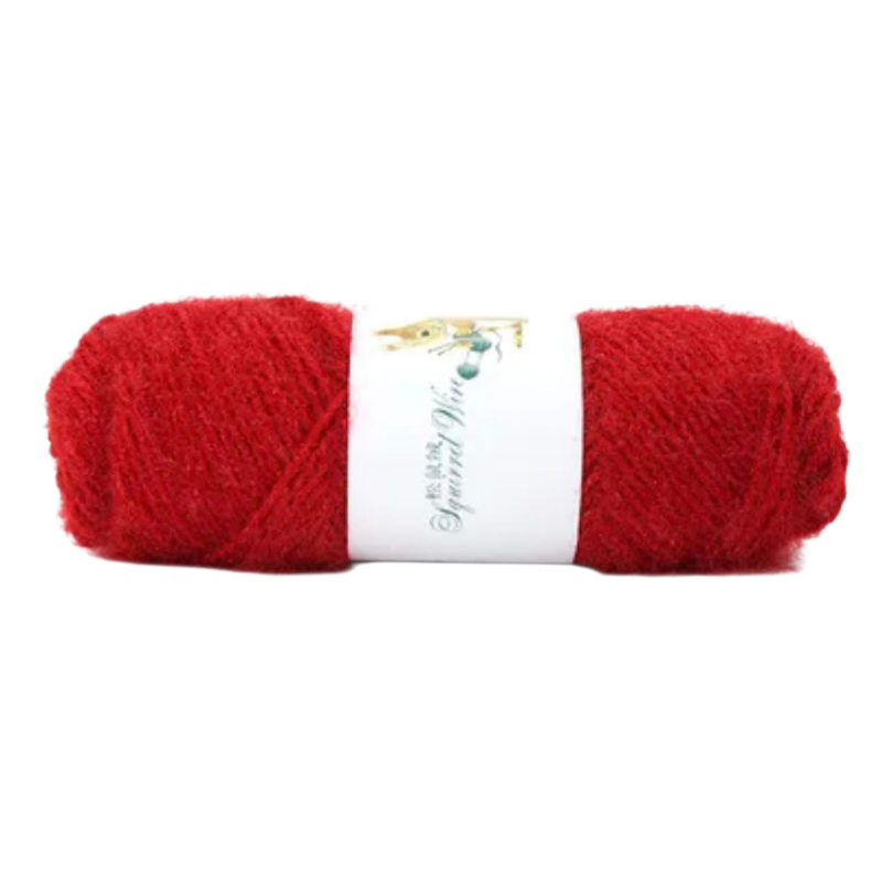 Пряжа акриловая. Червона. Білка.