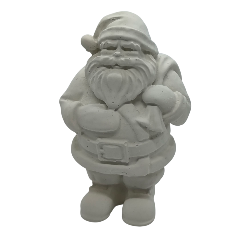 Гіпсова фігурка для розмальовування. Санта Клаус із подарунками.