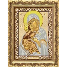 Схема для вишивання бісером ікони. Венчальна пара. Богородиця Володиминска
