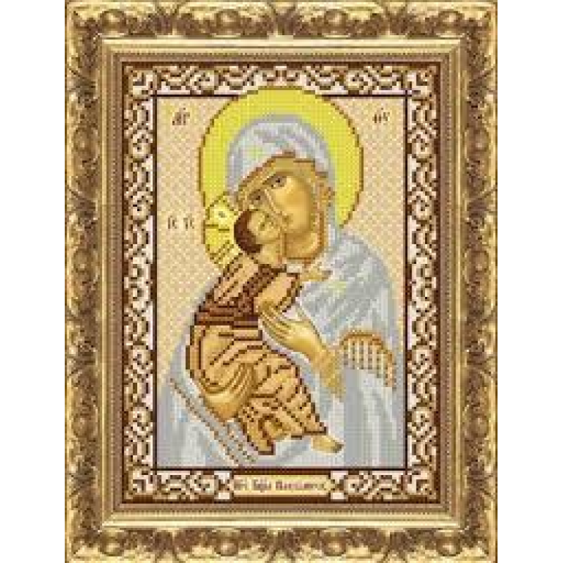 Схема для вишивання бісером ікони. Венчальна пара. Богородиця Володиминска Схема для вишивання бісером ікони. Венчальна пара. Богородиця Володиминска