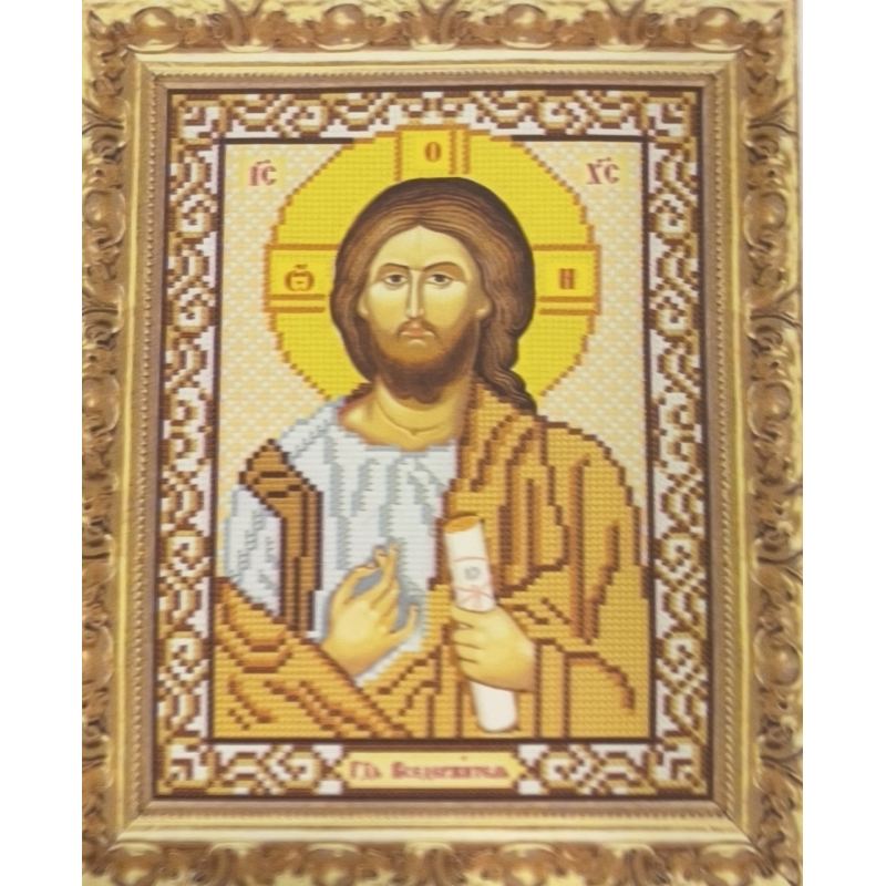 Схема для вишивання бісером ікони. Венчальна пара. Вседержитель