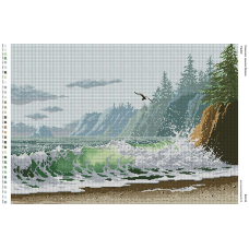 Схема для вишивання бісером. Прибій