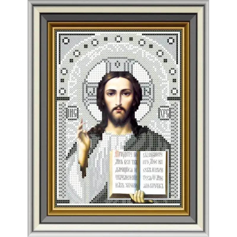 Схема для вишивання бісером ікони. Господь Вседержитель Схема для вишивання бісером ікони. Господь Вседержитель