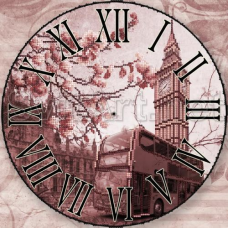 Схема для вишивання бісером.  Годинник, Біг-Бен.