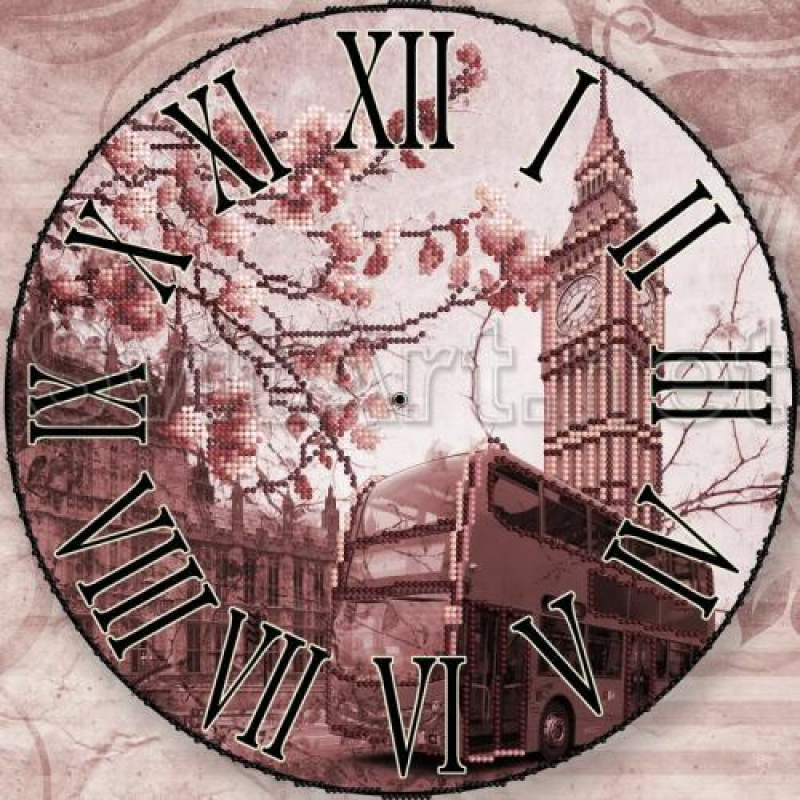 Схема для вишивання бісером.  Годинник, Біг-Бен.