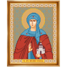 Схема для вишивання бісером ікони Святої Ангелика.