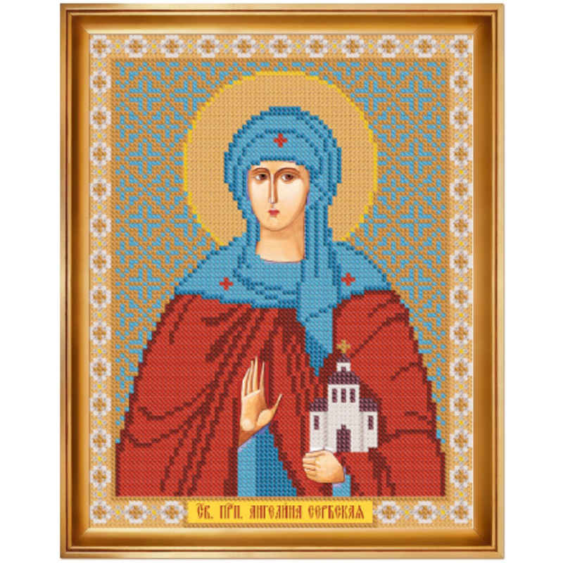 Схема для вишивання бісером ікони Святої Ангелика. Схема для вишивання бісером ікони Святої Ангелика.