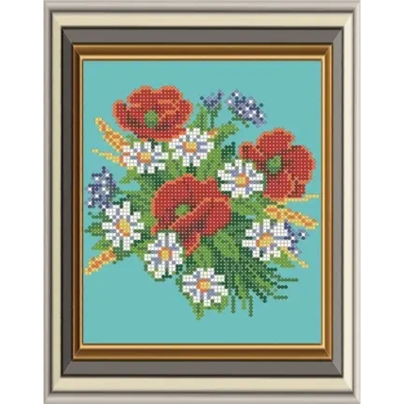 Схема для вишивання бісером. Польовий букет Схема для вишивання бісером. Польовий букет