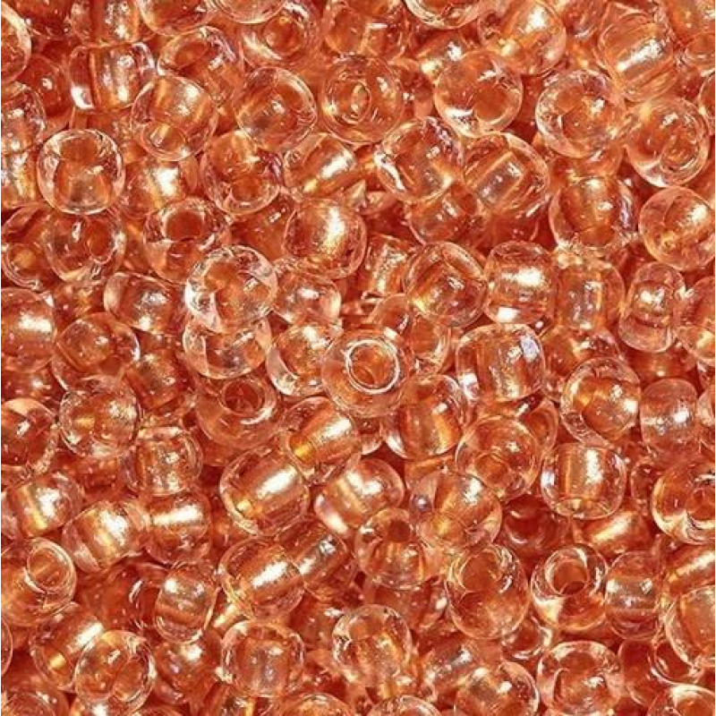 Бісер прозорий з мідною серединкою золотисто-бежевий 10 г, No10