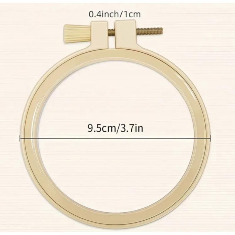 П“яльці пластикові для вишивки, бежеві 9,5 см