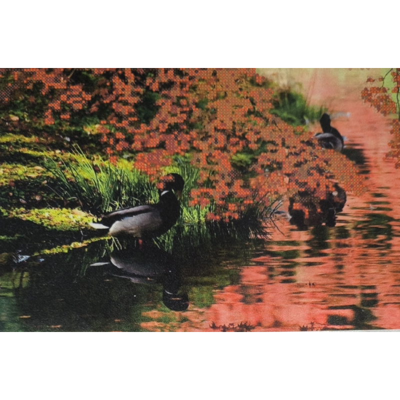 Схема для вишивання бісером. Качки