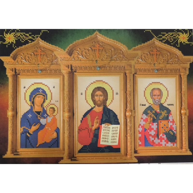 Схема для вишивання бісером ікони. Триптих, Схема для вишивання бісером ікони. Триптих,