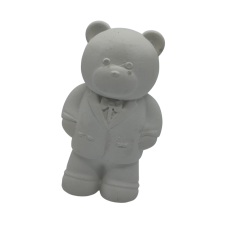 Гіпсова фігурка для розмальовування. Ведмедик в костюмі.