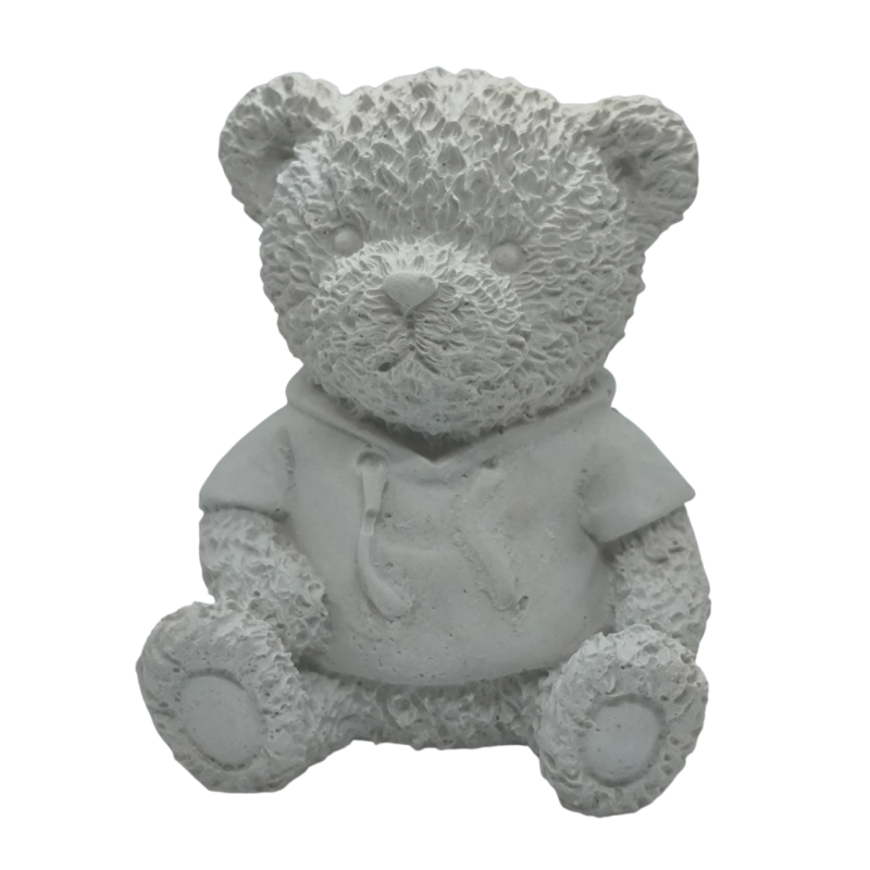 Гіпсова фігурка для розмальовування. Ведмедик в худі 1.