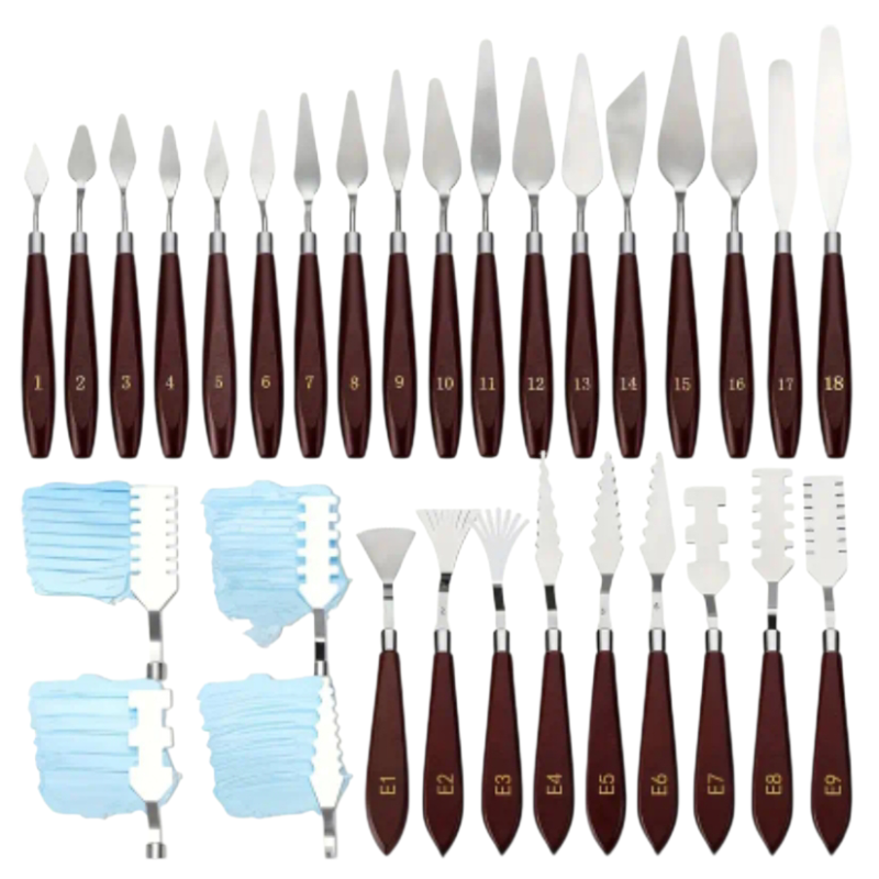 Набір художніх мастихінів 18 шт. (шпателей)