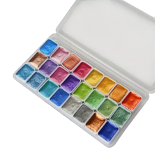 Акварельні фарби з перломутром 24 кольорів.