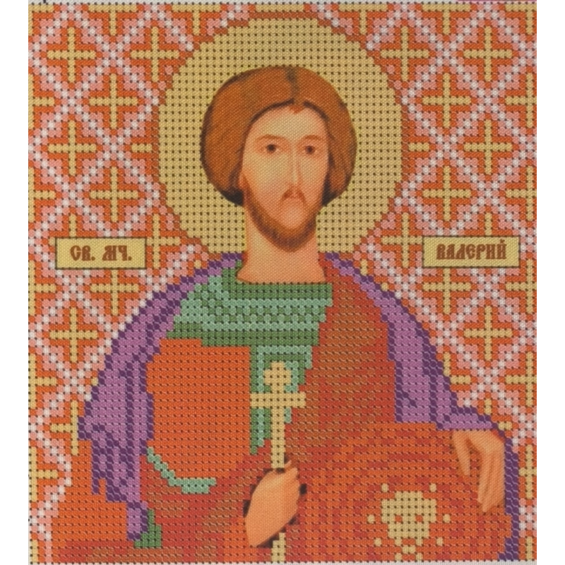 Схема для вишивання бісером ікони Святої Валерій.