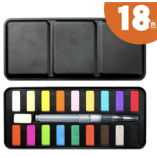 Акварельні фарби 18 кольорів.