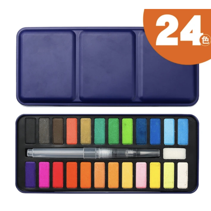 Акварельні фарби 24 кольорів.
