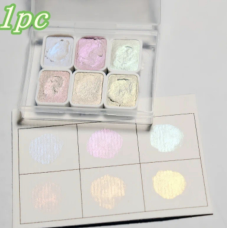 Акварельні фарби з перломутром 6 сніжних кольорів .