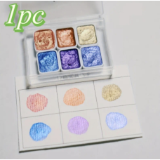 Акварельні фарби з перломутром 6 кольорів .