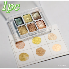 Акварельні фарби з перломутром 6 кольорів.