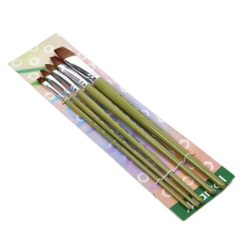 Набір пензликів з натурального ворсу 5 шт.