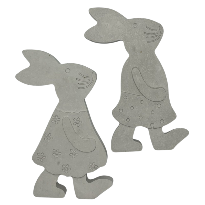 Гіпсова фігурка для розмальовування. Пара кроликів