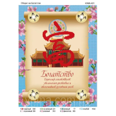 Схема для вишивання бісером. оберіг, ієрогліфів багатство.