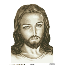 Схема для вишивання бісером. Ісус, бежевий.