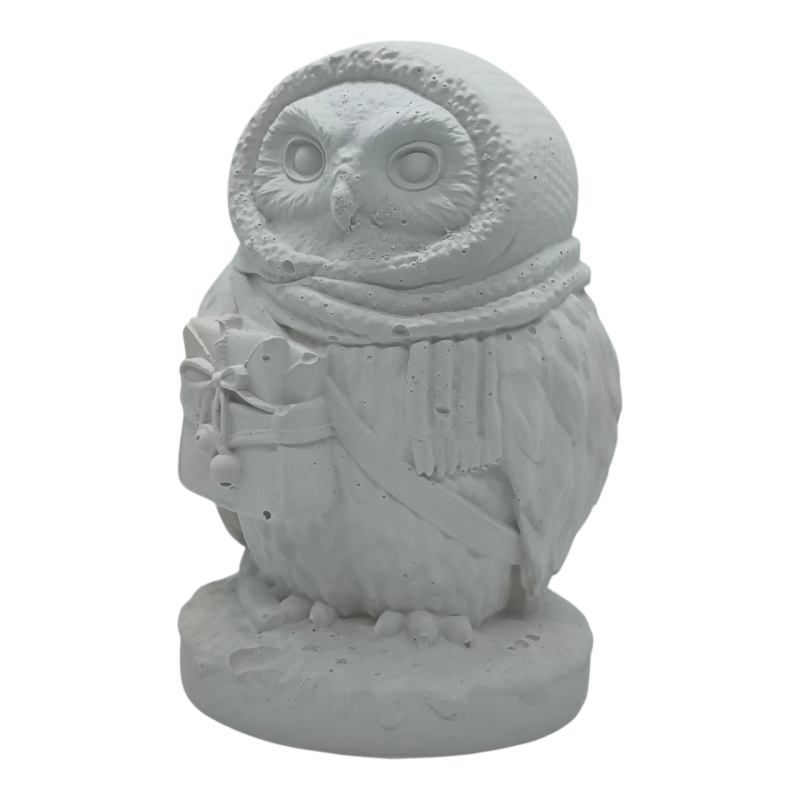 Гіпсова фігурка для розмальовування. Сова поштар.