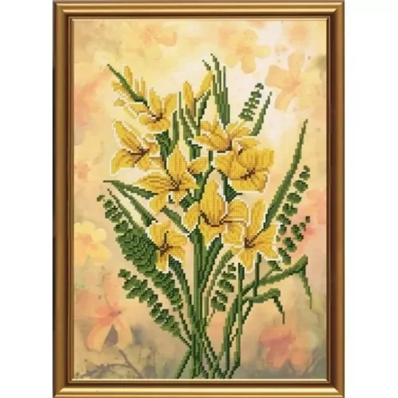 Схема для вишивання бісером. Дикий гладіолус