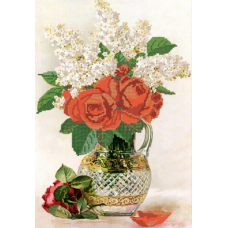 Схема для вишивання бісером. Червоні троянди.