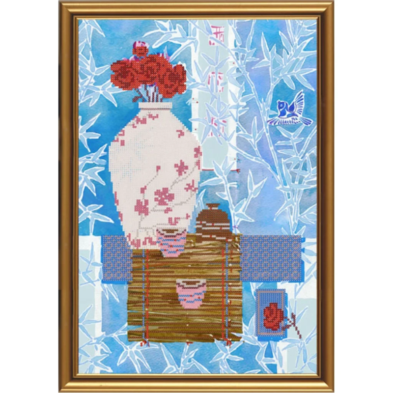 Схема для вишивання бісером. Чайна церемонія. Гуіфу