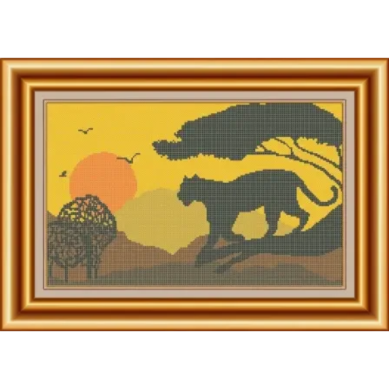 Схема для вишивання бісером. Джунглі