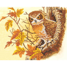Схема для вишивання бісером. Сова