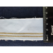 Дов“яз трикотажний 3,5 см із золотою смужкою